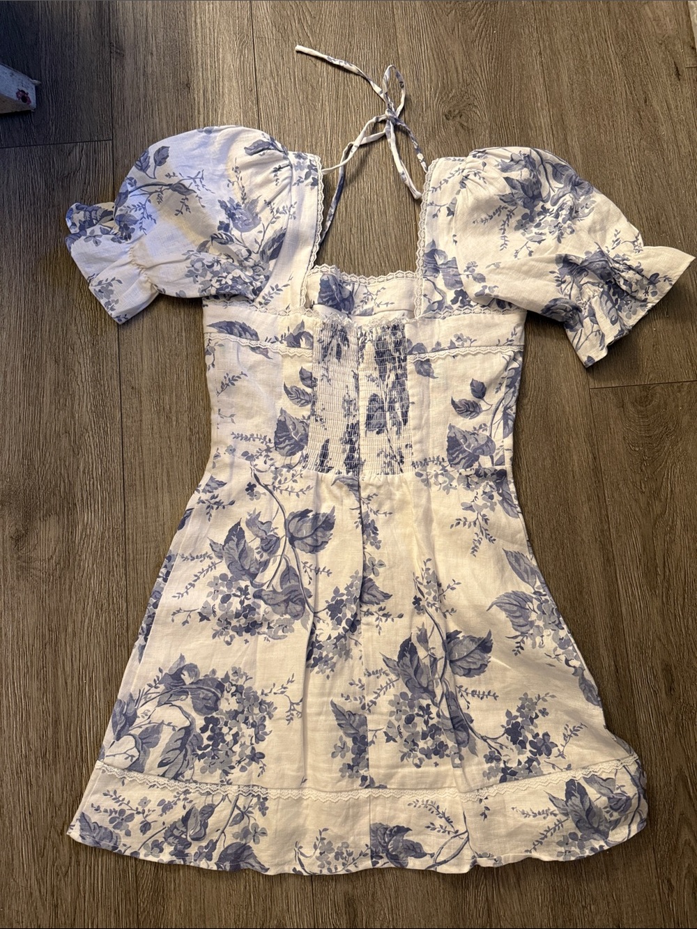 LIKE NEW REFORMATION Evianna Linen Dress, Lupine, size 6 - Picture 8 of 8